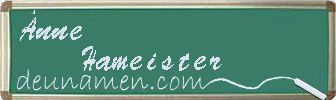 Änne Hameister Visitenkarte